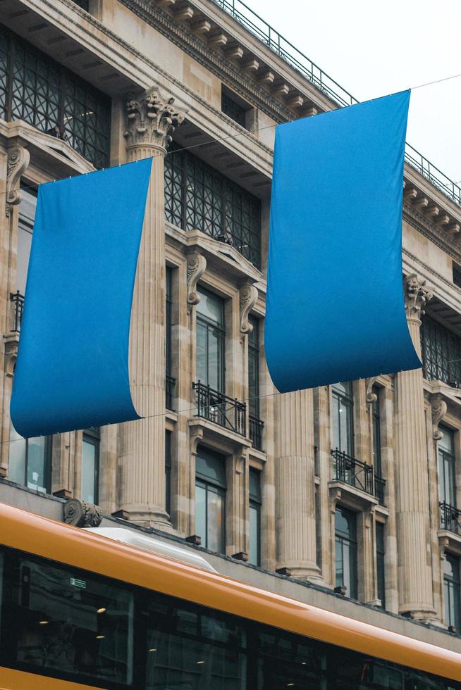 maquete de bandeira azul foto