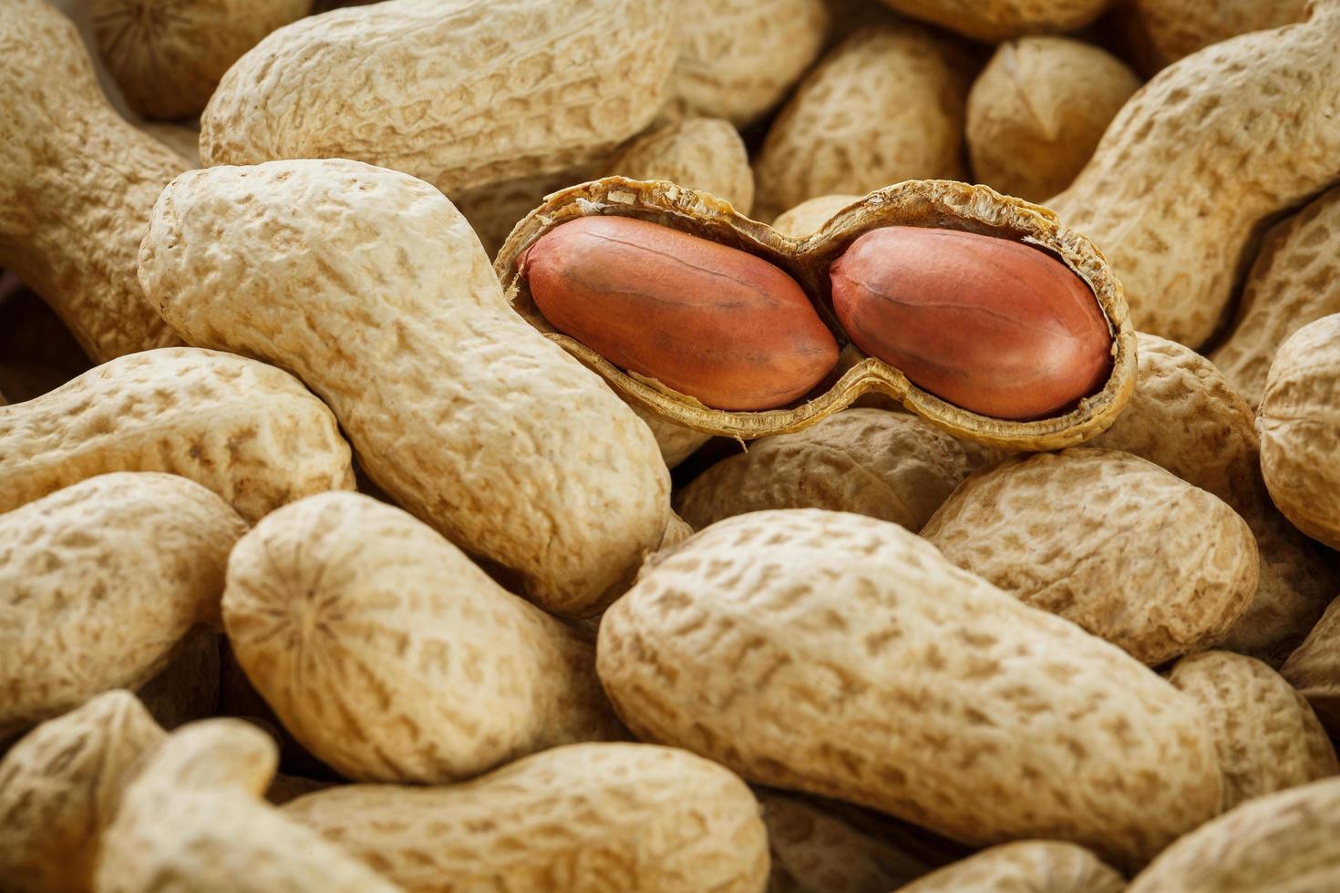 amendoim descascado em amendoins bem. amendoins, para fundo ou texturas. foto