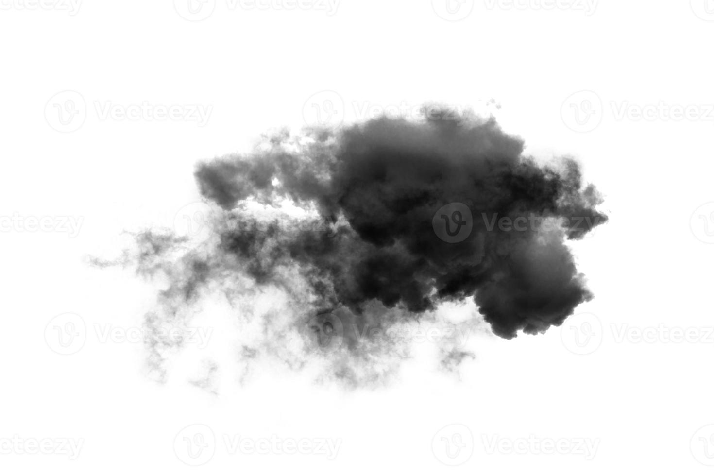 nuvem isolada no fundo branco, fumaça texturizada, nuvens de pincel, preto abstrato foto