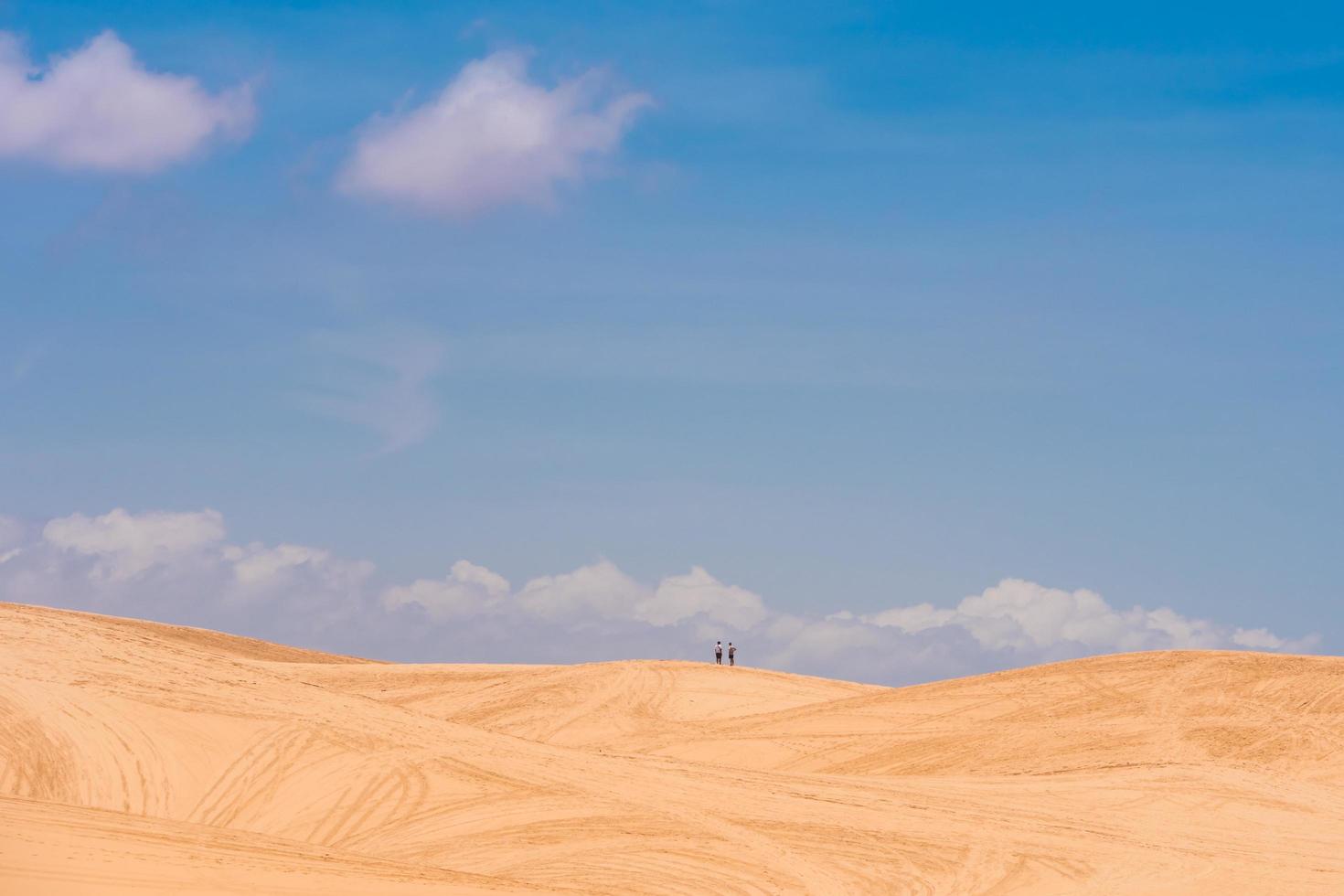 dunas de areia amarela em mui ne é um destino turístico popular do vietnã foto