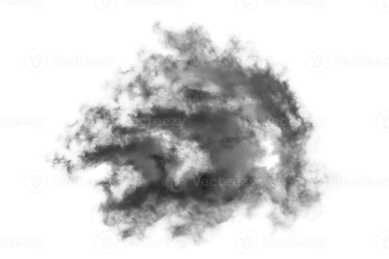 fumaça texturizada, preto abstrato, isolado no fundo branco foto