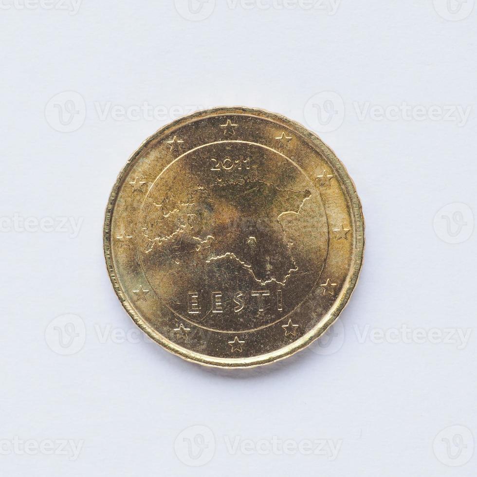 moeda estoniana de 10 cêntimos foto
