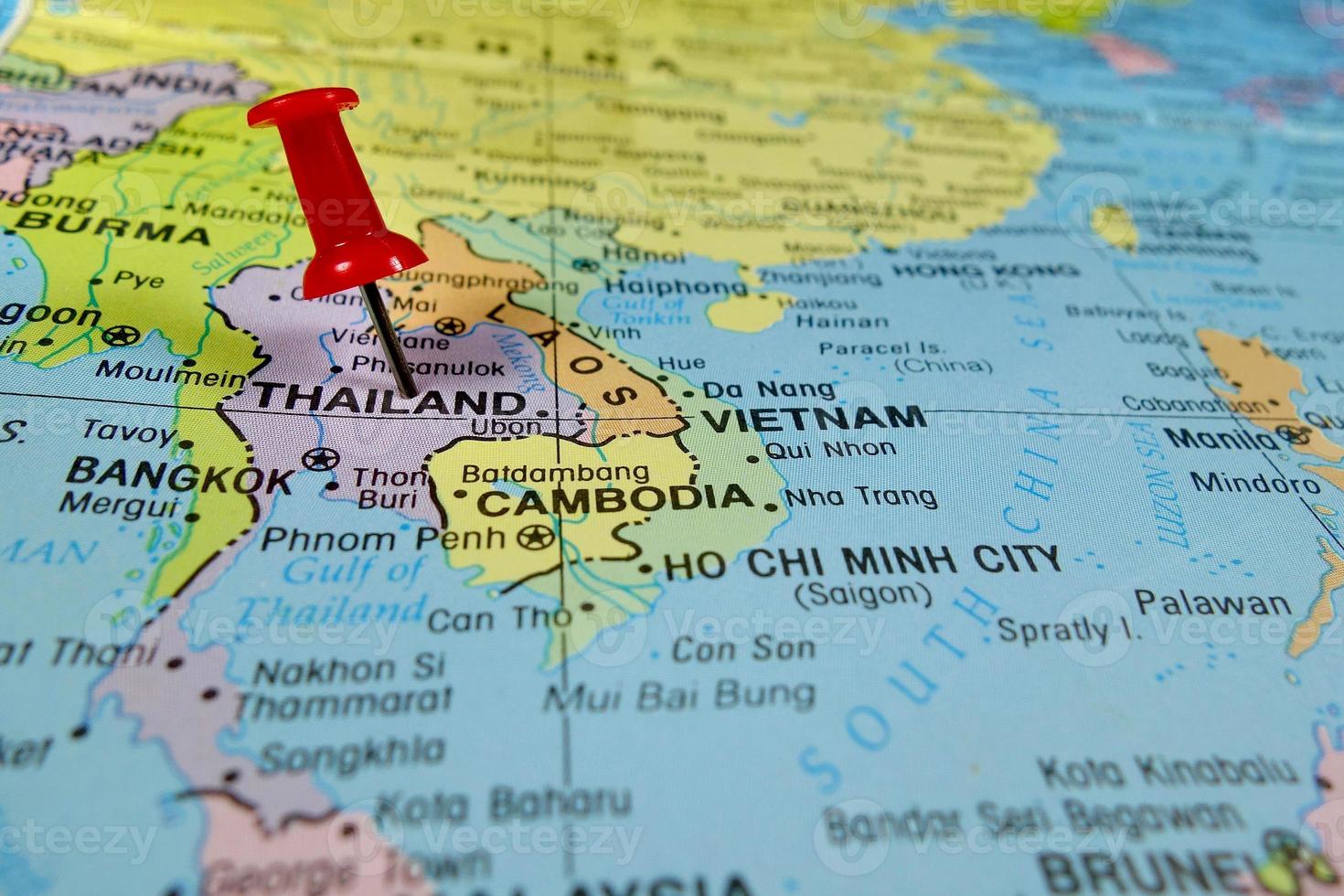 mapa da tailândia foto
