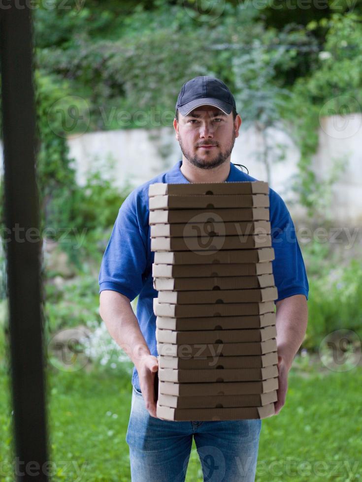 entregador de pizza foto