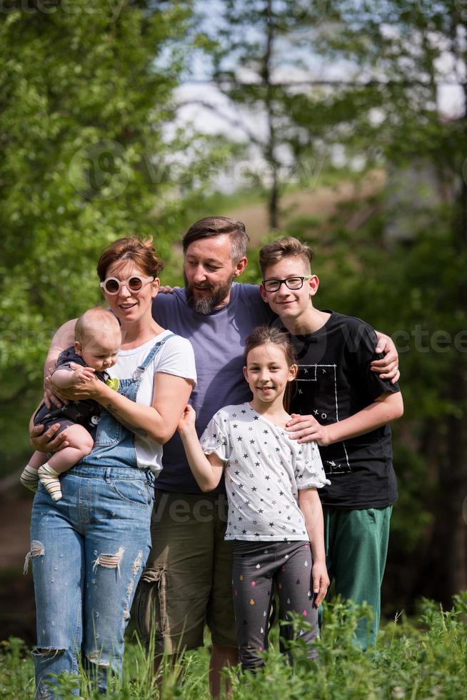 retrato de família hipster foto