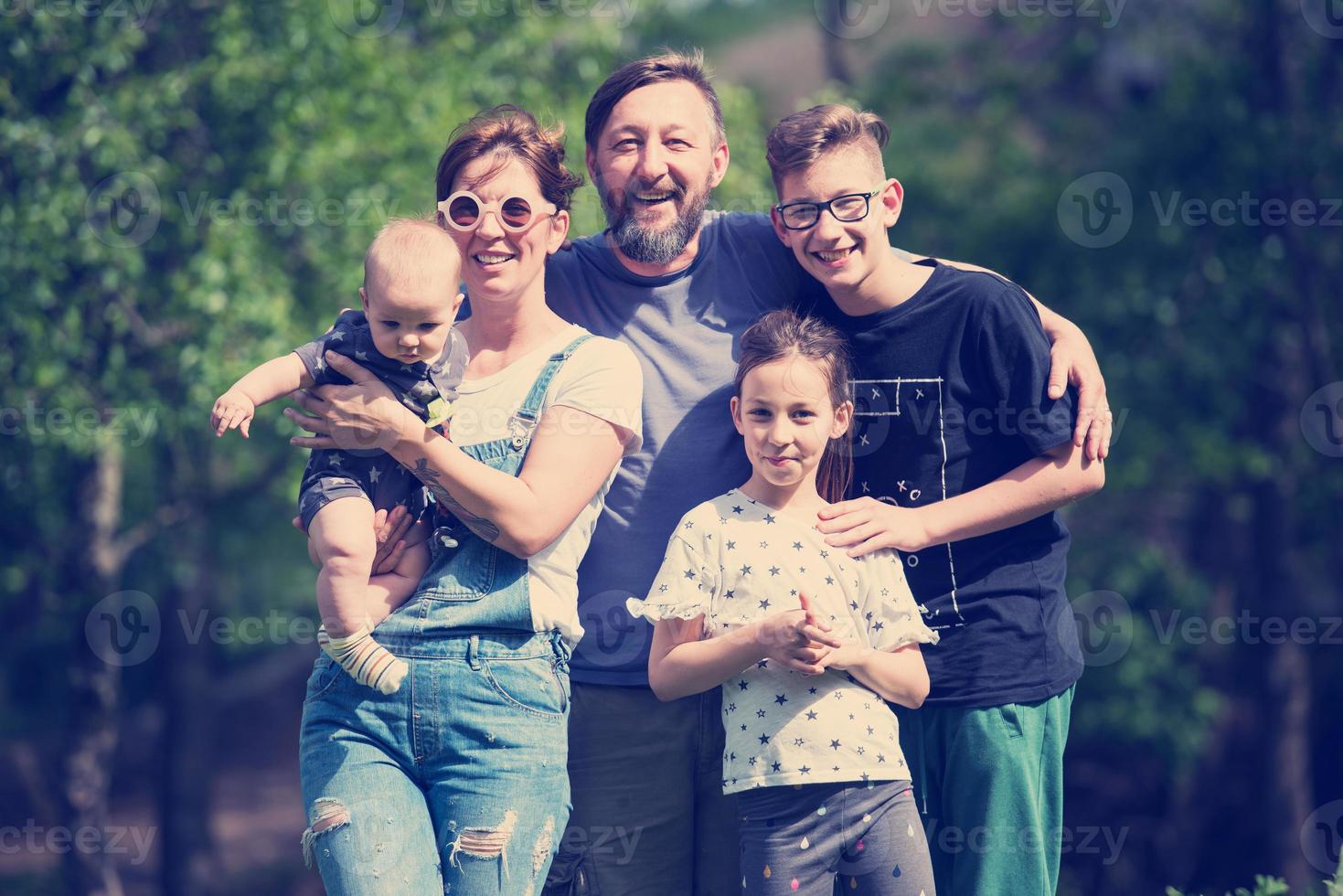 retrato de família hipster foto