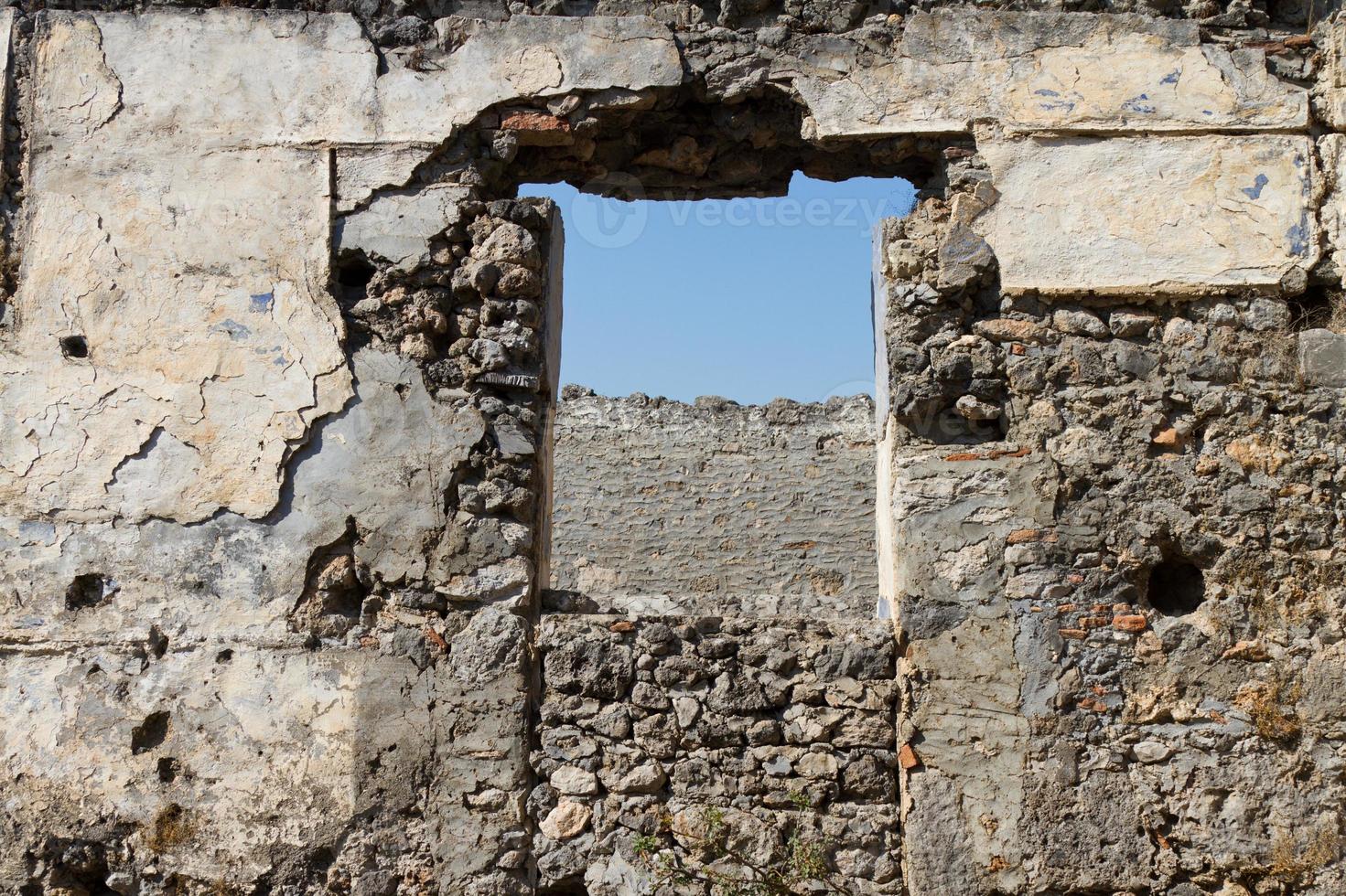 casa arruinada de kayakoy, fethiye foto