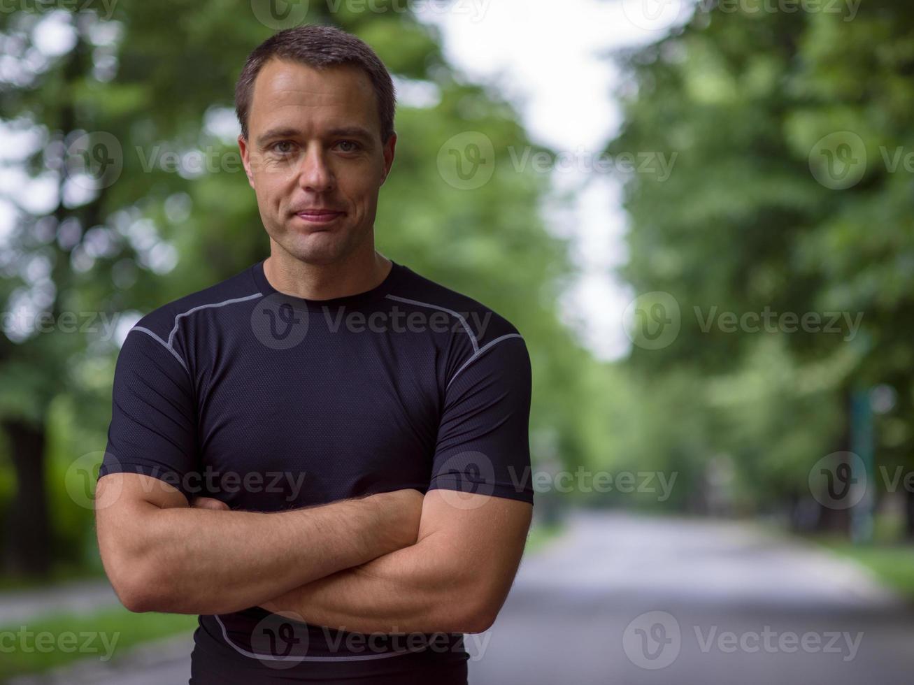 retrato de corredor masculino foto