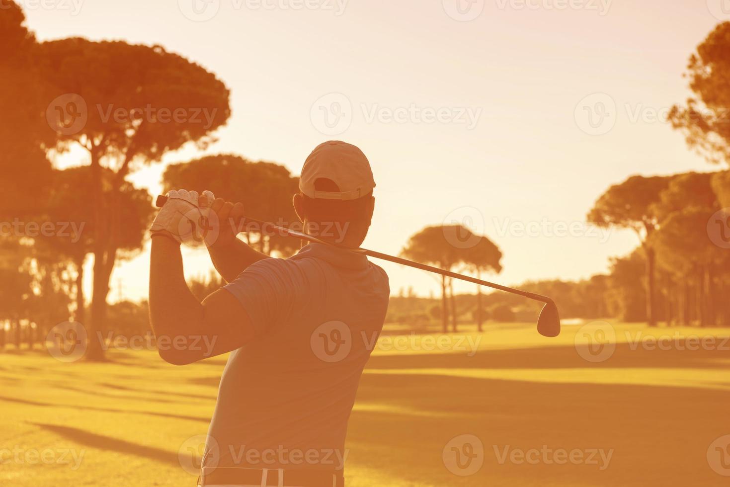 visão do jogador de golfe foto