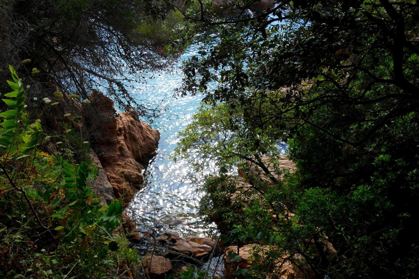 vista da costa brava catalã, sant feliu de guixols, espanha foto