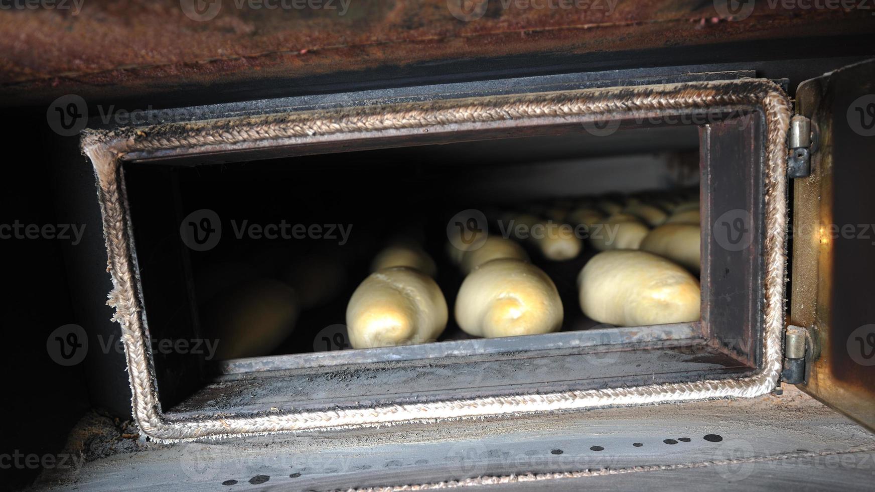 produção da fábrica de pão foto