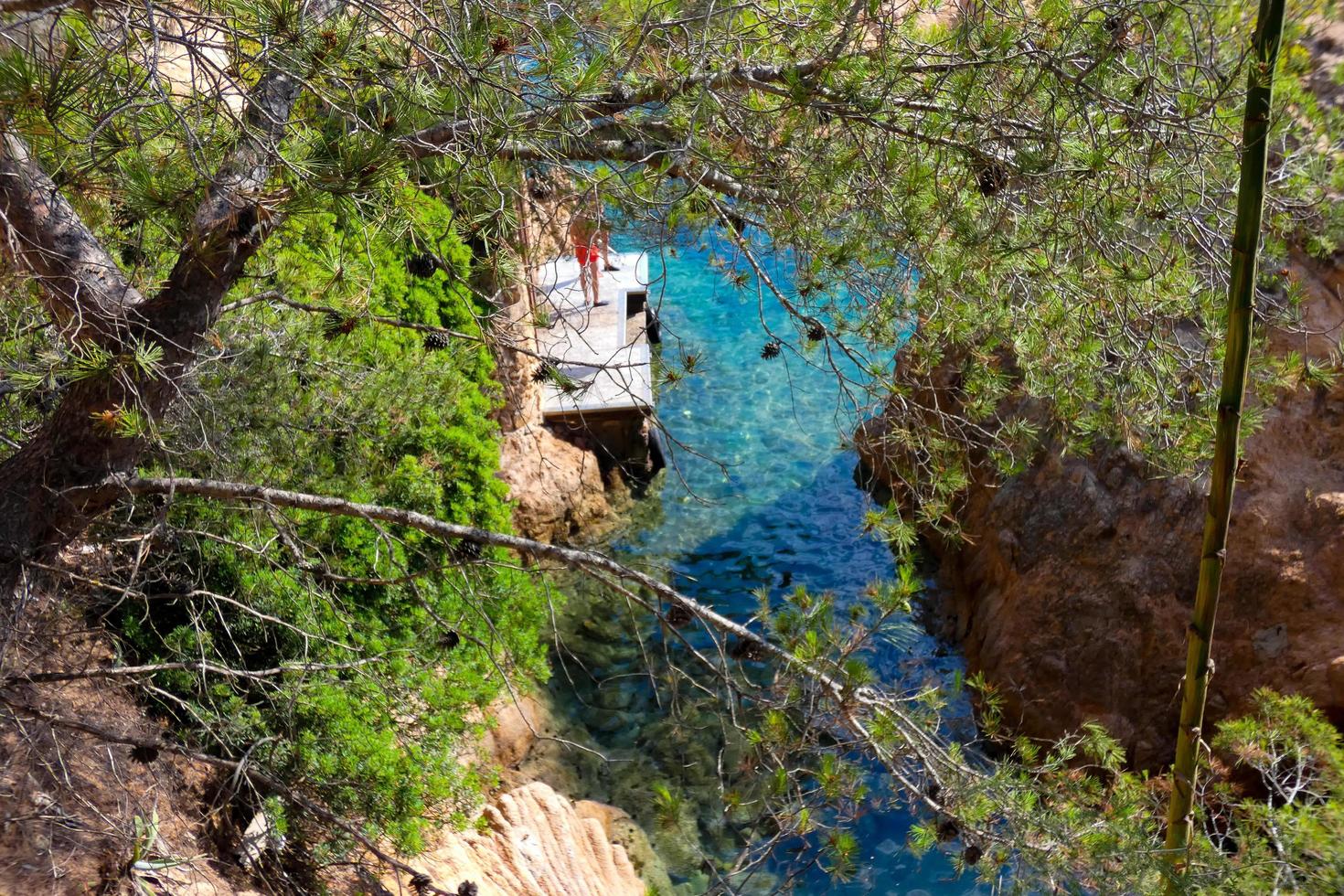 vista da costa brava catalã, sant feliu de guixols, espanha foto