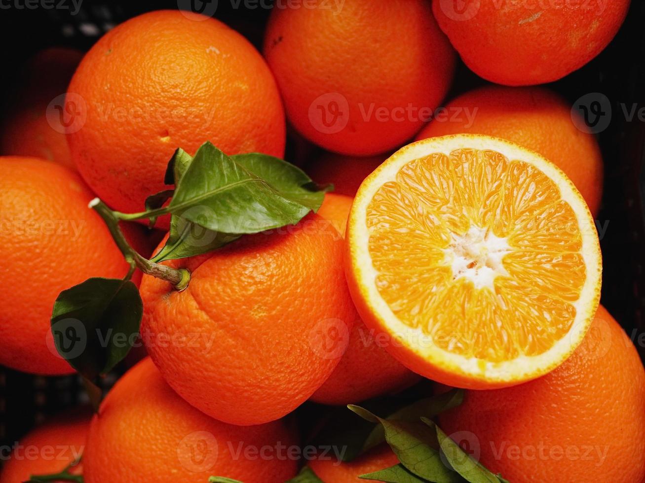 mercado orgânico de laranjas foto