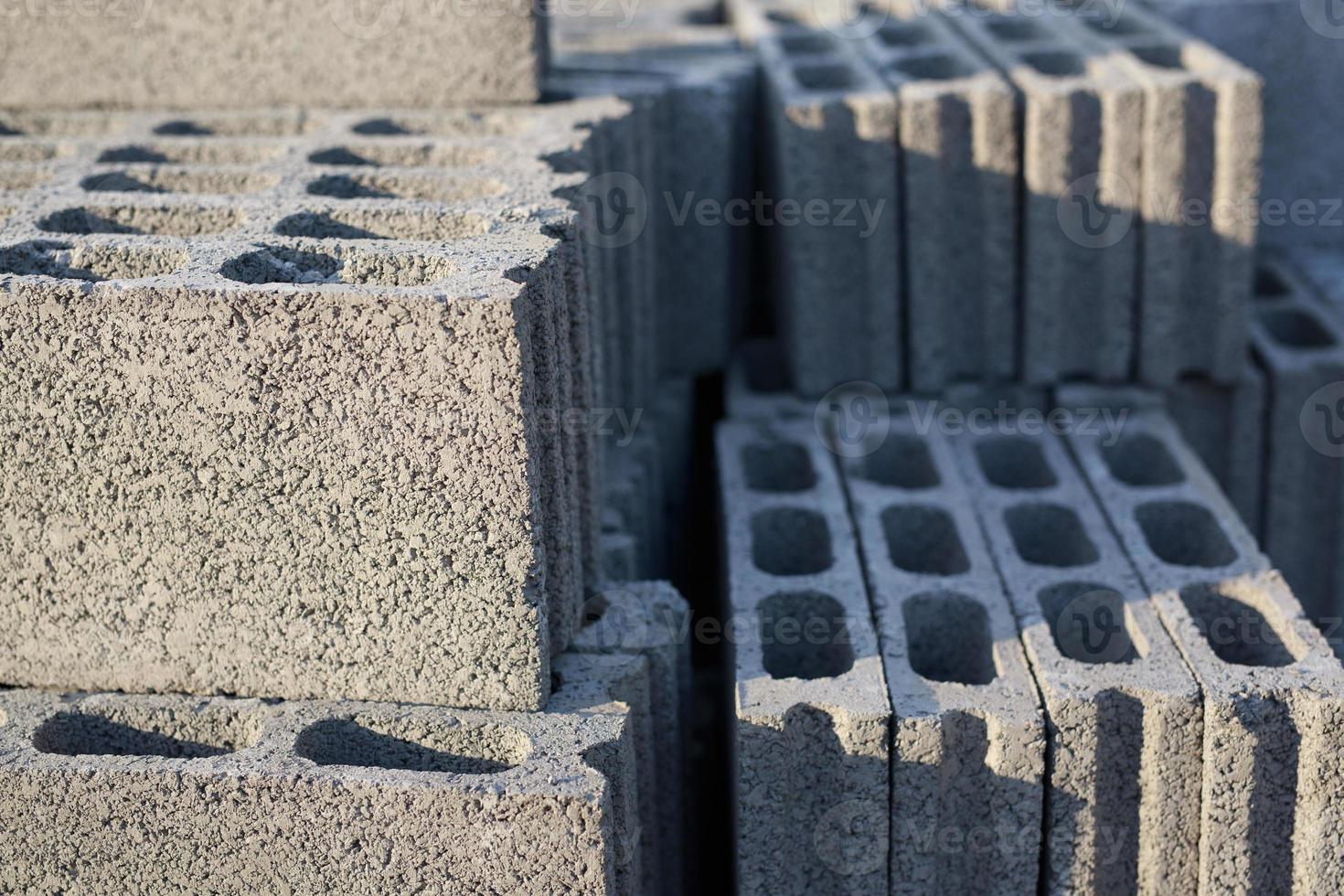 paredes de alvenaria de tijolo e bloco com gesso foto