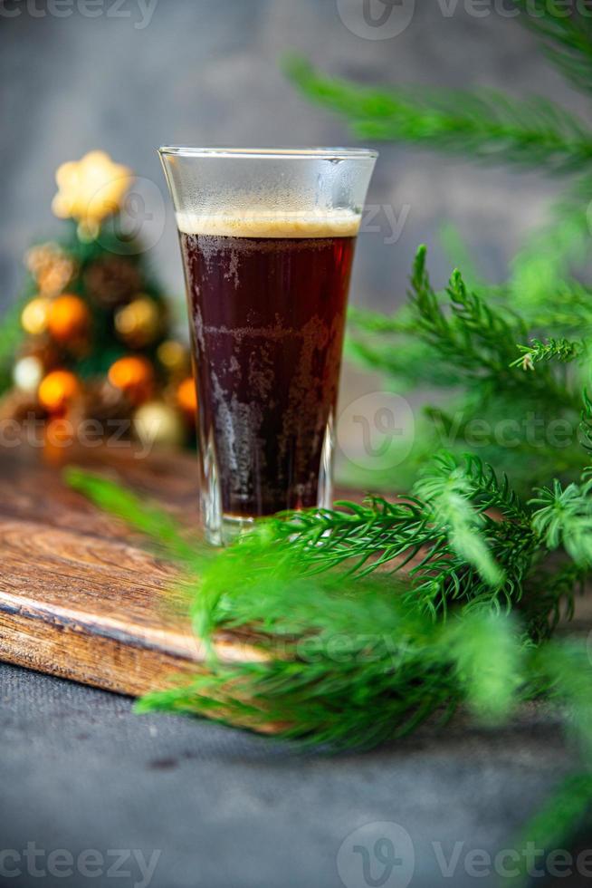 bebida quente de natal café cacau coquetel, ano novo doce feriado refeição refeição lanche na mesa cópia espaço fundo de comida foto