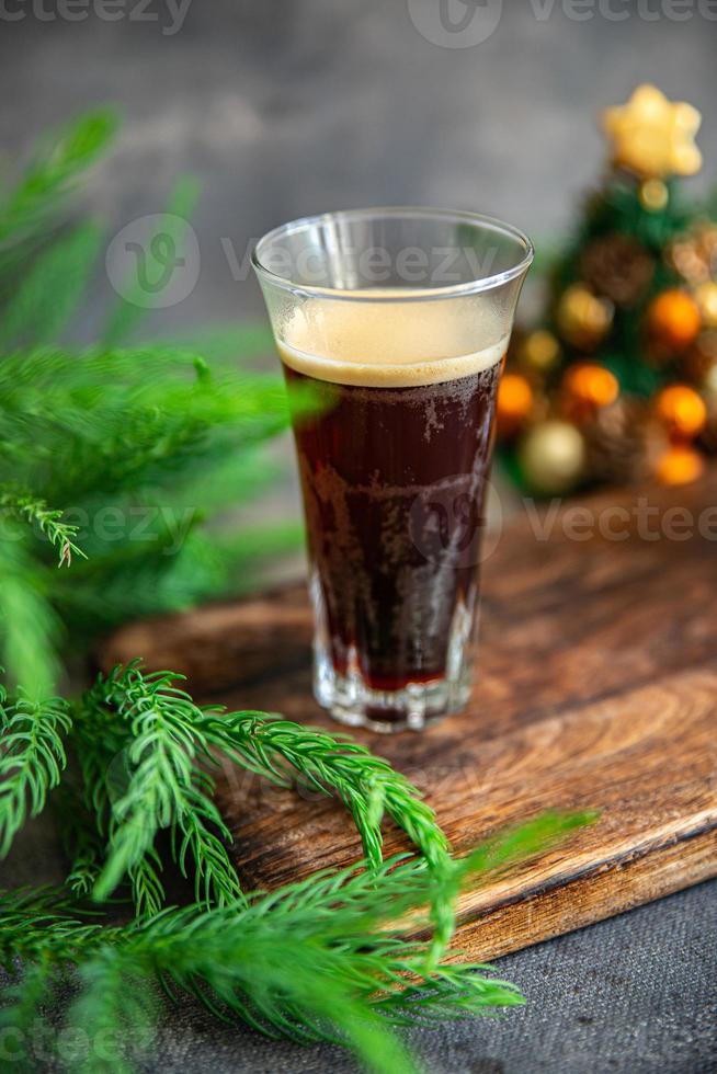 bebida quente de natal café cacau coquetel, ano novo doce feriado refeição refeição lanche na mesa cópia espaço fundo de comida foto