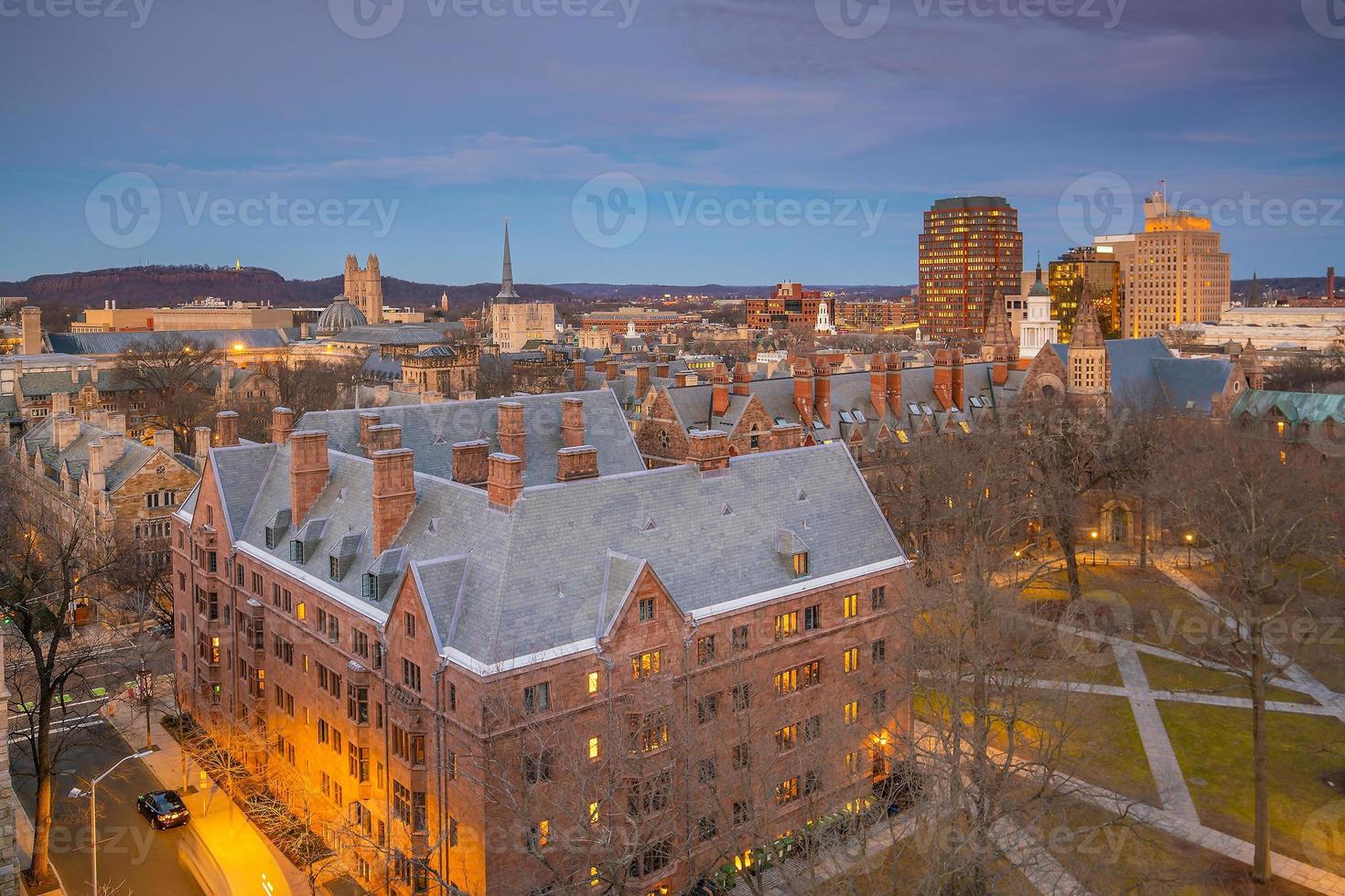 New Haven City Downtown Skyline Cityscape de Connecticut, EUA foto