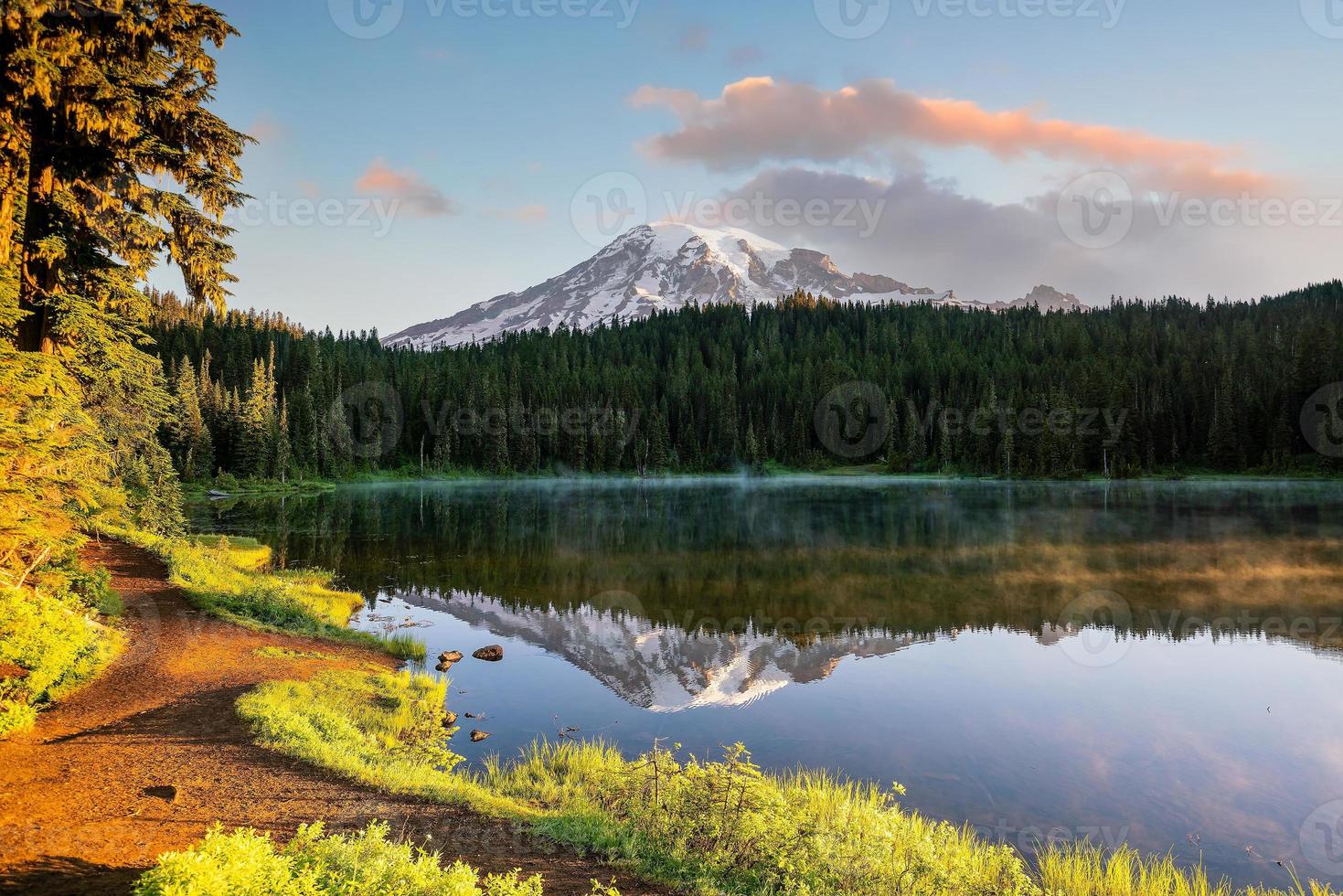 paisagem do parque nacional do monte rainier nos eua foto