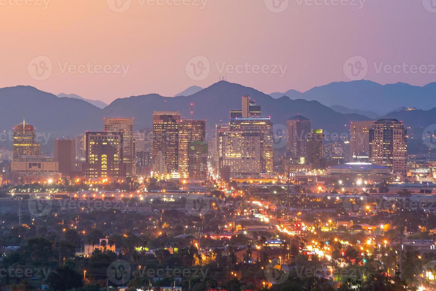 vista superior do centro de Phoenix arizona foto