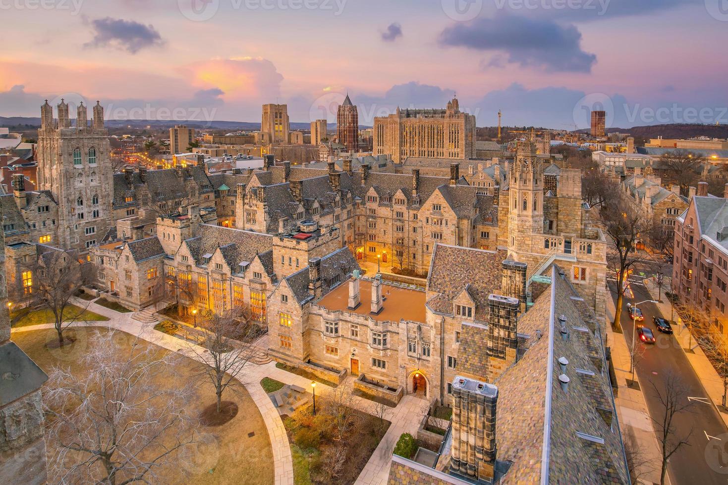 New Haven City Downtown Skyline Cityscape de Connecticut, EUA foto