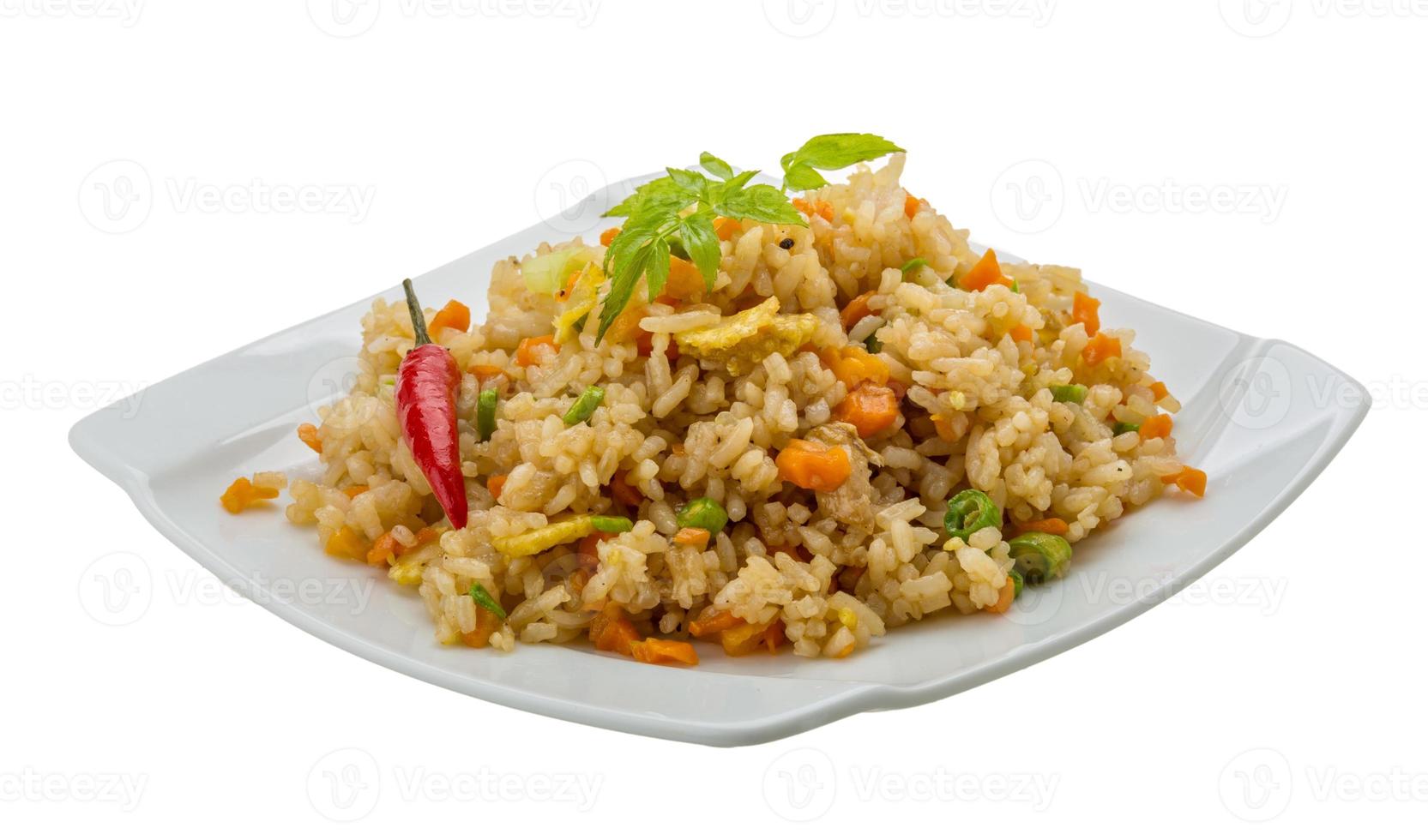 arroz frito vegetariano foto