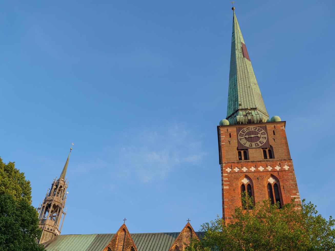 luebeck, alemanha, 2020 - a cidade de luebeck no mar báltico na alemanha foto