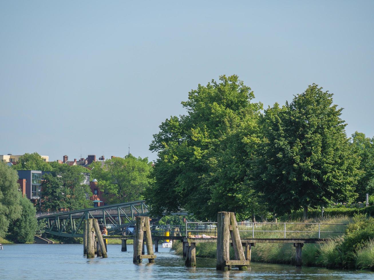 luebeck, alemanha, 2020 - a cidade de luebeck no mar báltico na alemanha foto