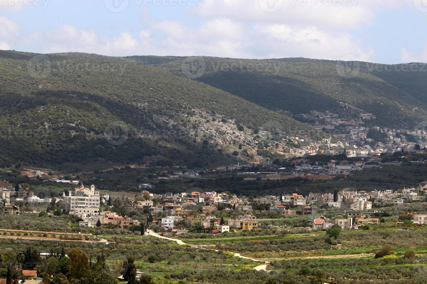 paisagem nas montanhas no norte de israel. foto