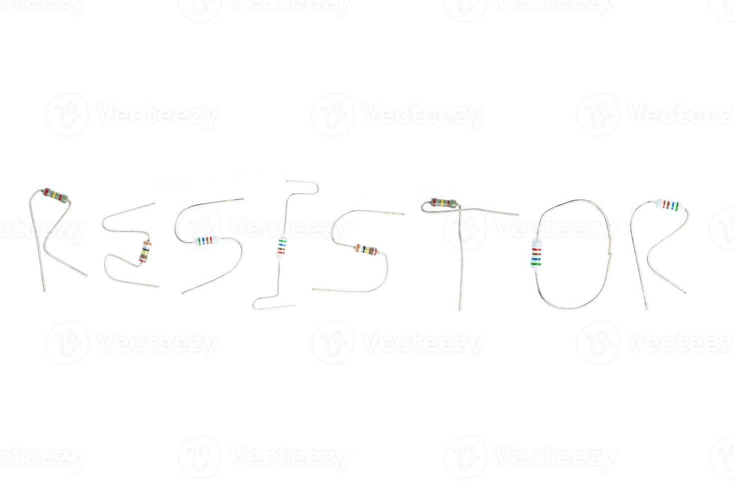 fazendo palavras com resistores, resistor foto