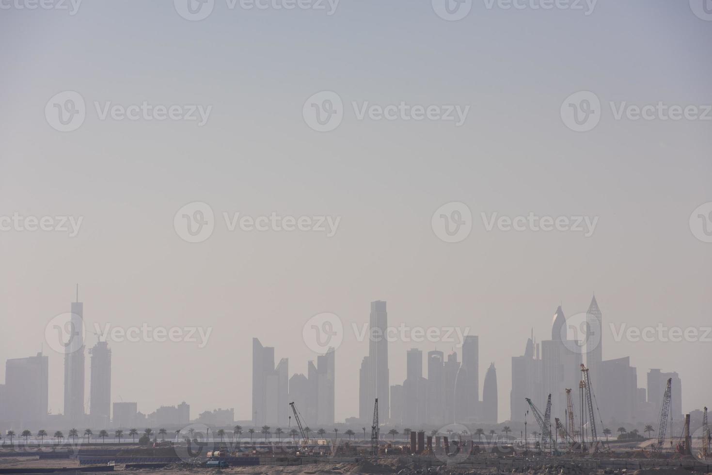 panorama da cidade de dubai foto