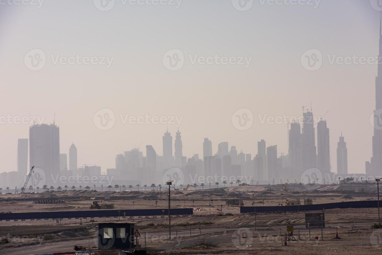 panorama da cidade de dubai foto