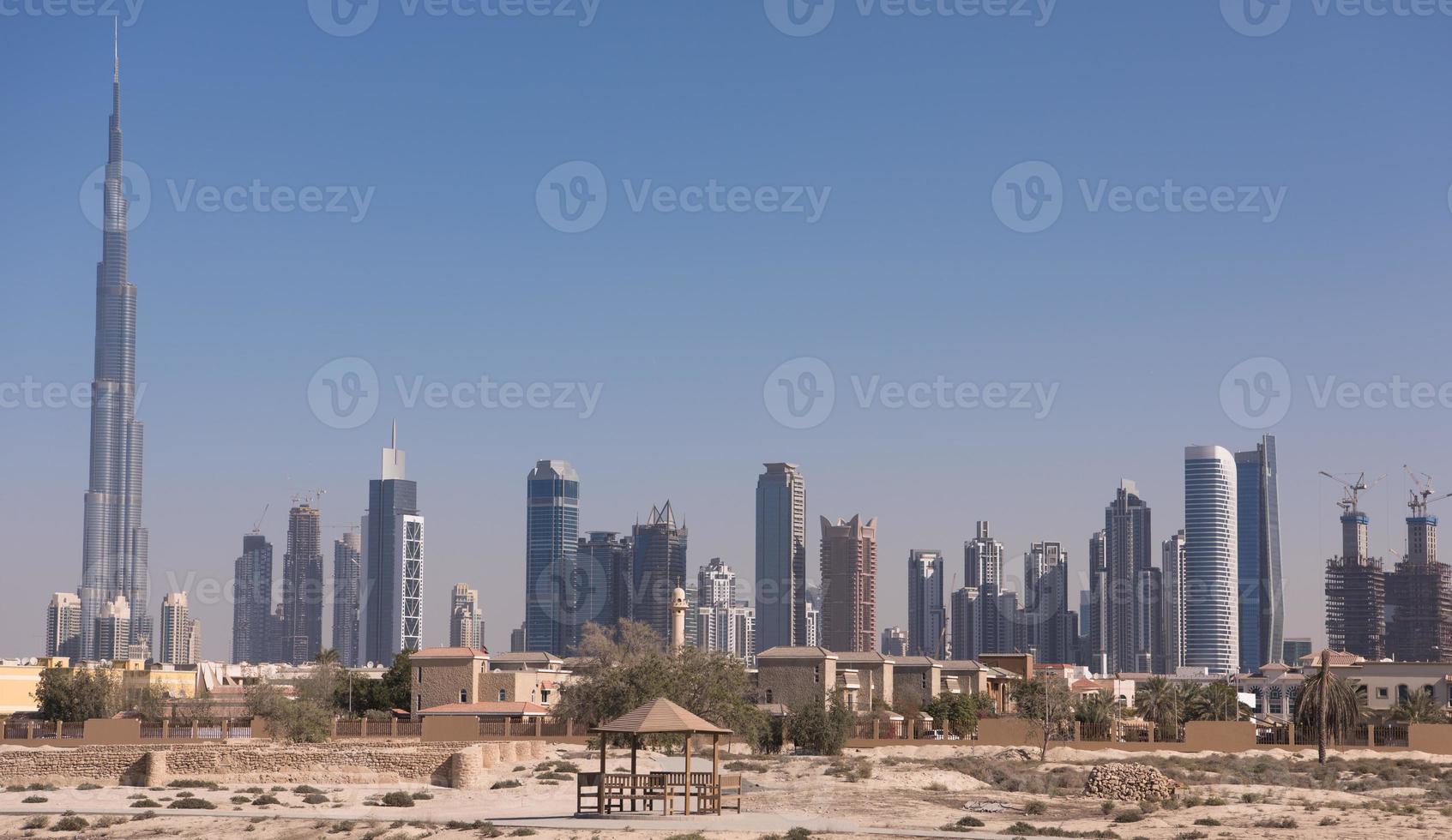 panorama da cidade de dubai foto