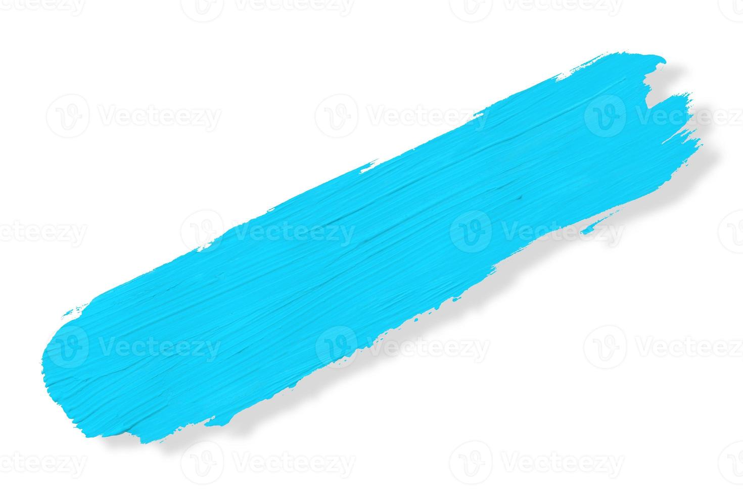 pincel azul claro e sombra isolada em um fundo branco foto