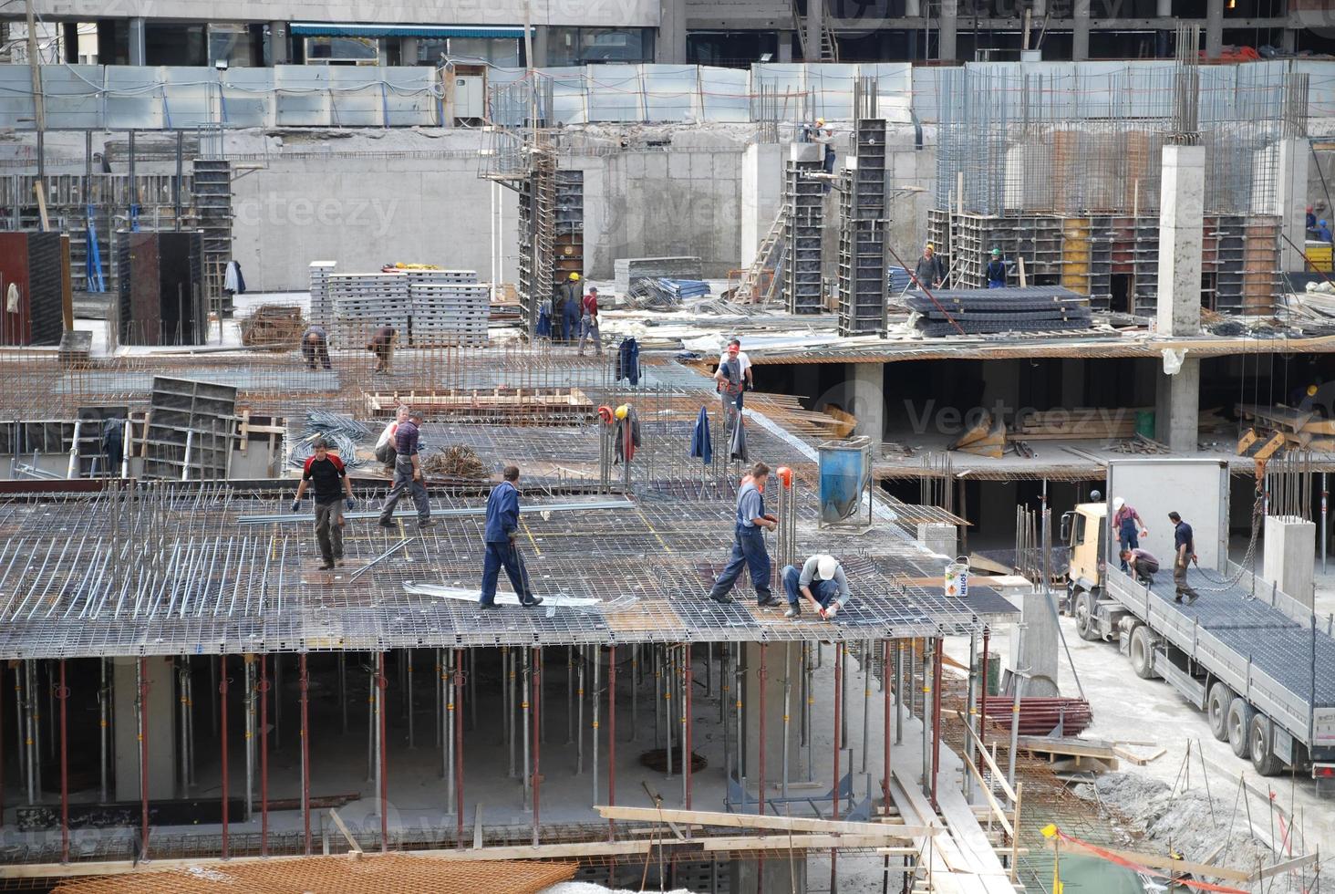 vista dos trabalhadores da construção foto