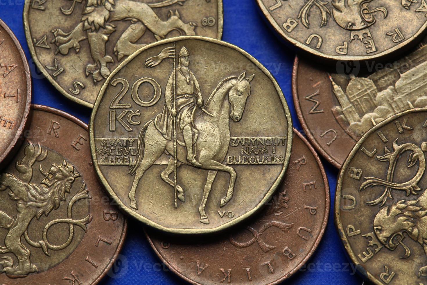 moedas da república checa foto
