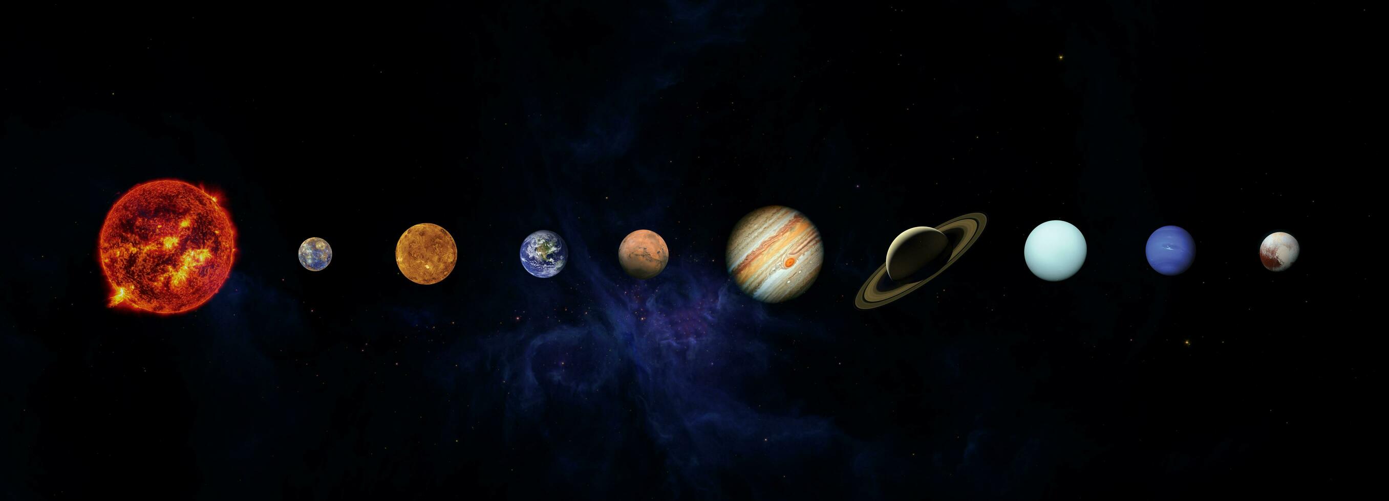 sistema solar. elementos desta imagem fornecidos pela nasa foto
