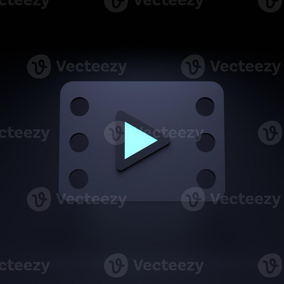 ícone de vídeo. ilustração de renderização 3D. foto