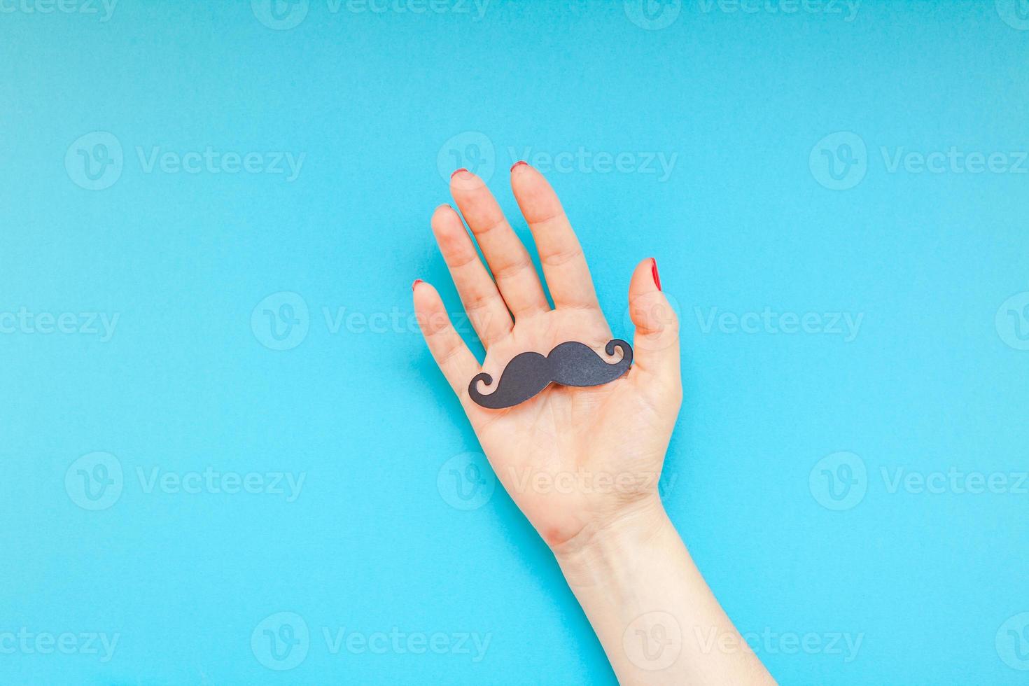 bigodes de papel para homens pais pai conceito foto