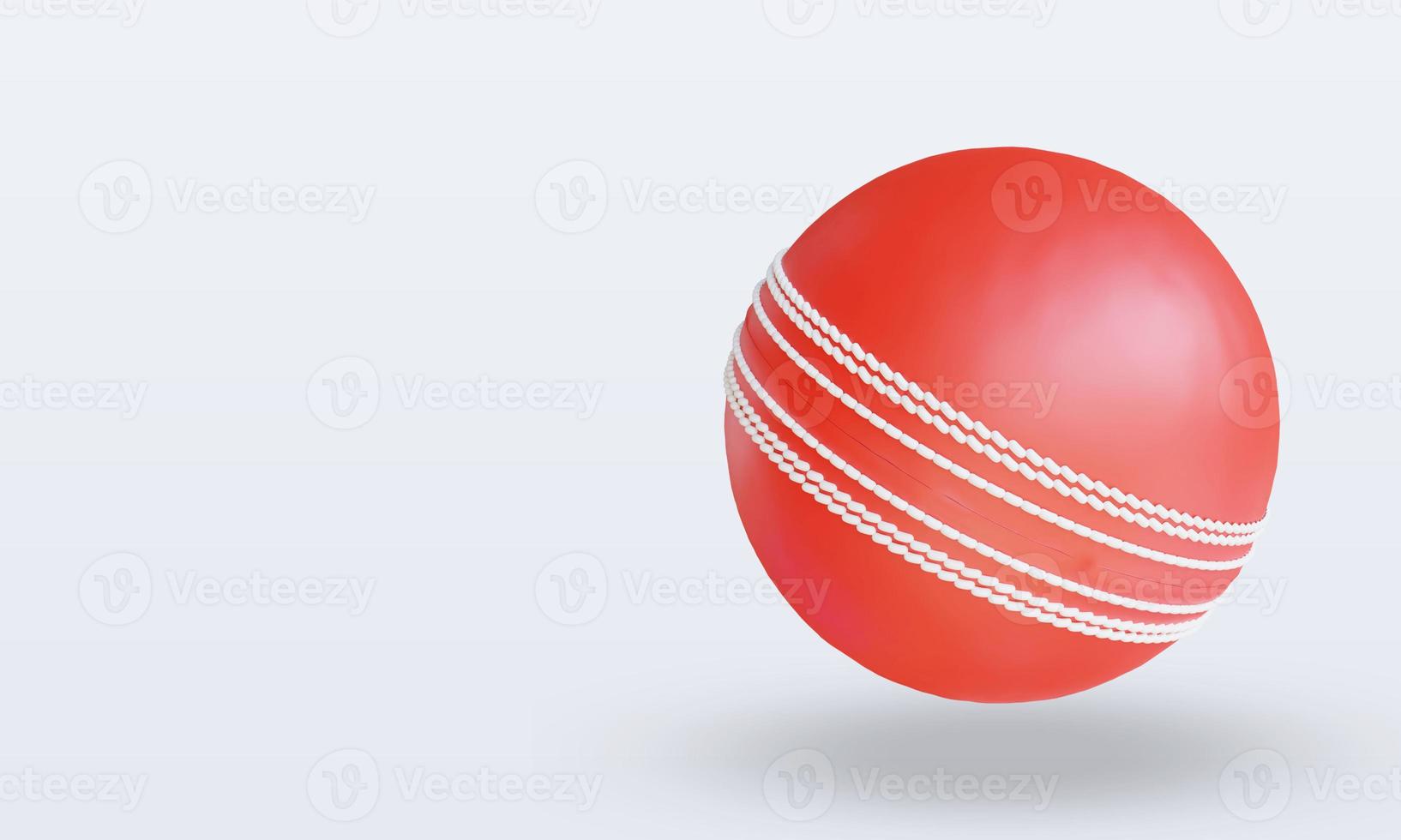 3d esporte bola críquete renderização vista direita foto