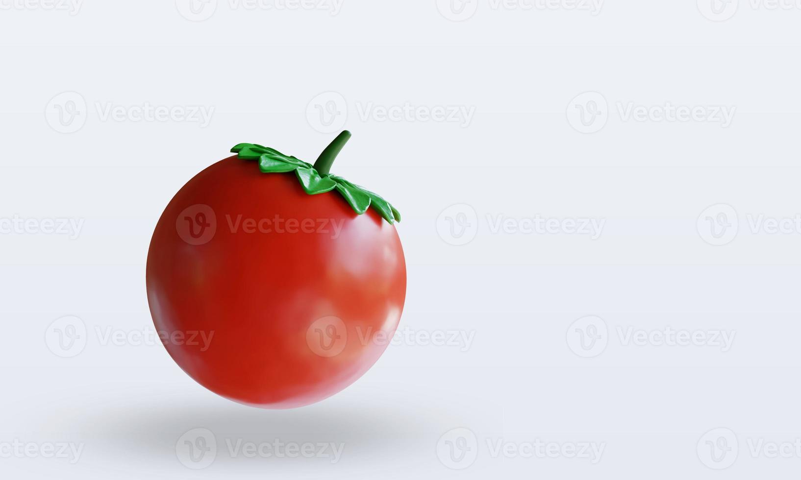 Vista esquerda de renderização de tomate vegetal 3D foto