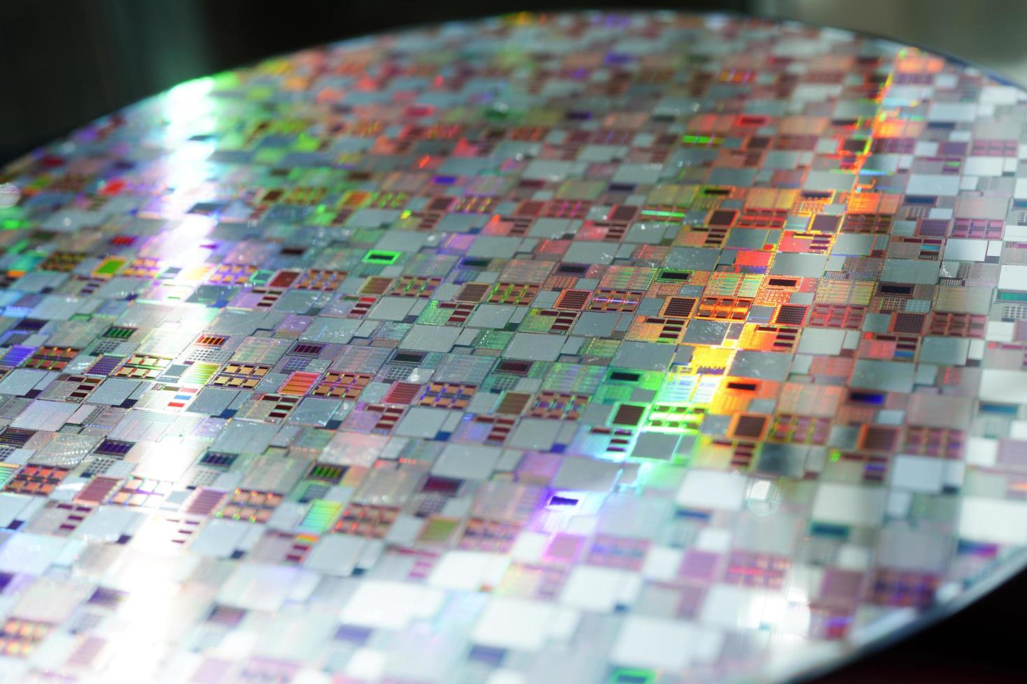 wafer de silício para fabricação de semicondutores de circuito integrado. foto