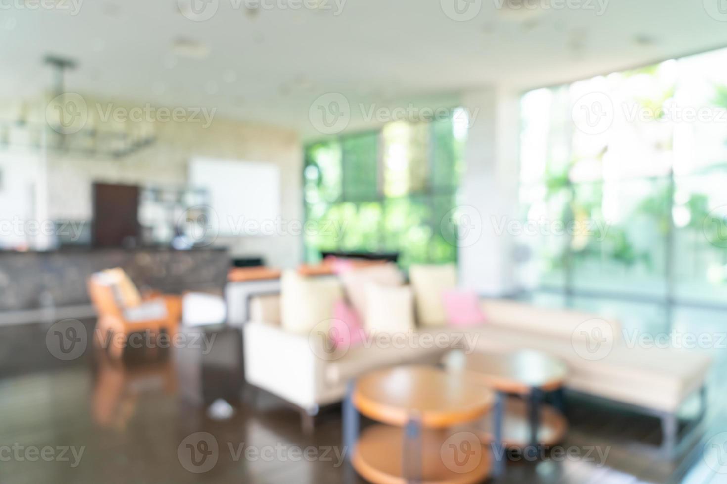 abstrato blur lobby do hotel para plano de fundo foto