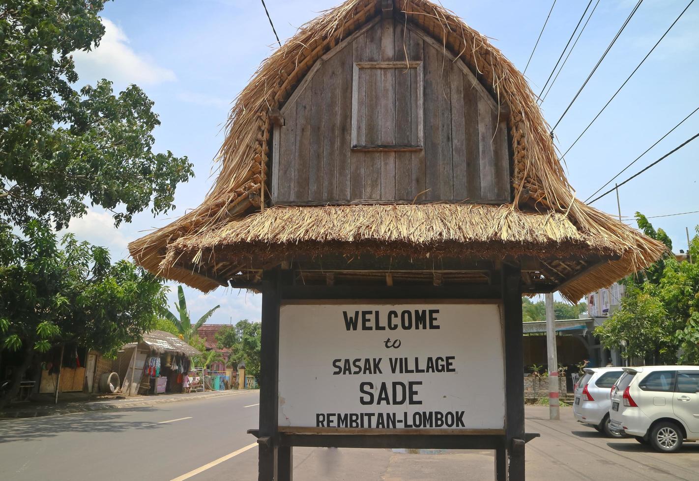 aldeia tradicional da vila de Sade, Lombok, West Nusa Tenggara, Indonésia foto