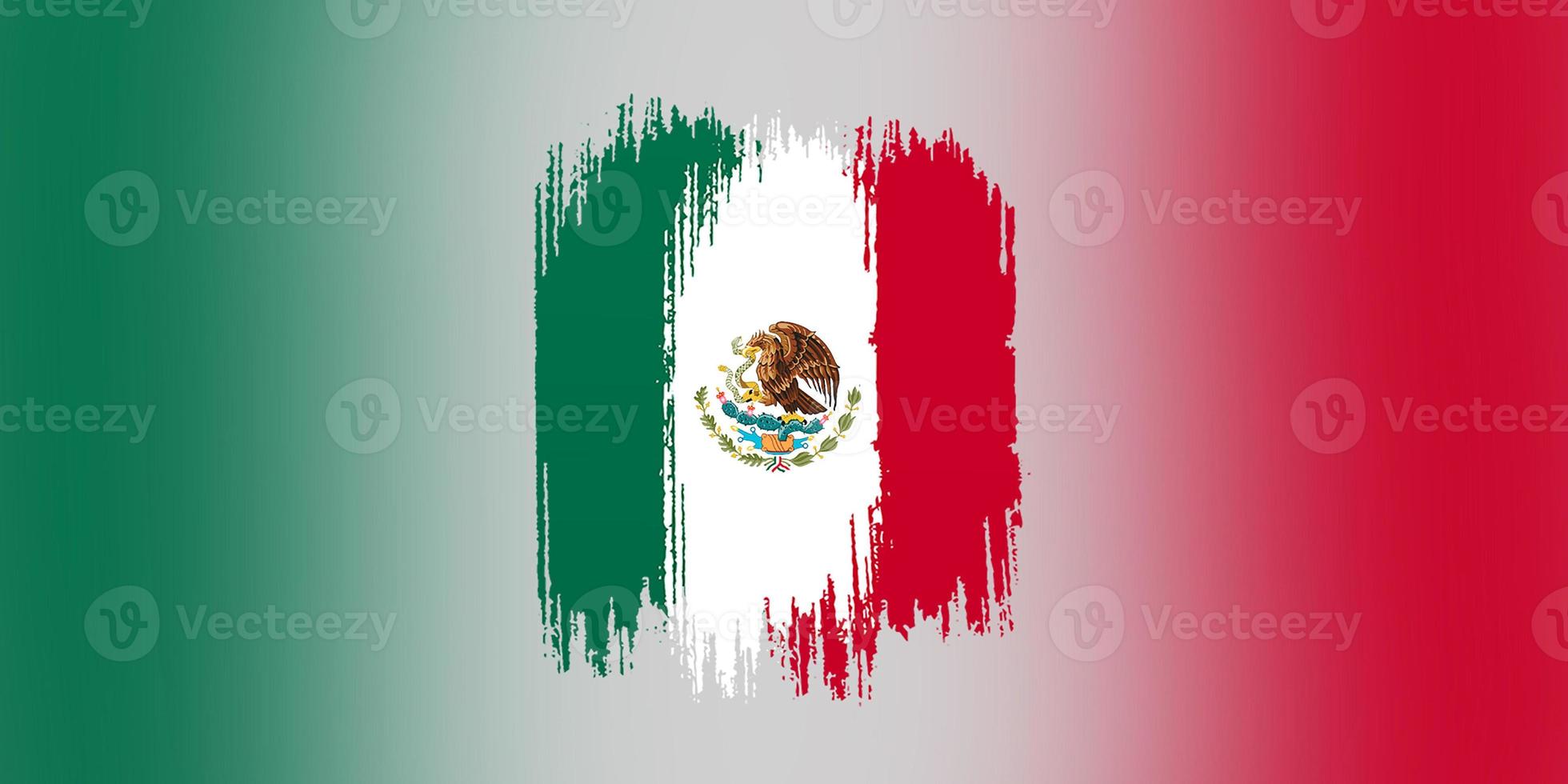 efeito de pincel de bandeira do méxico foto