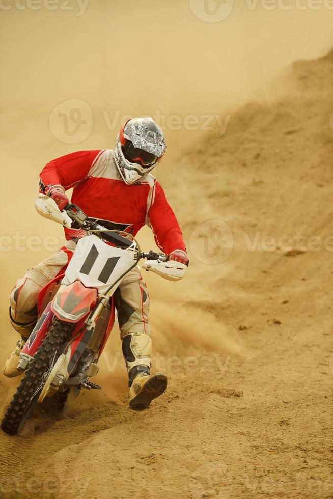 andar de moto de motocross foto