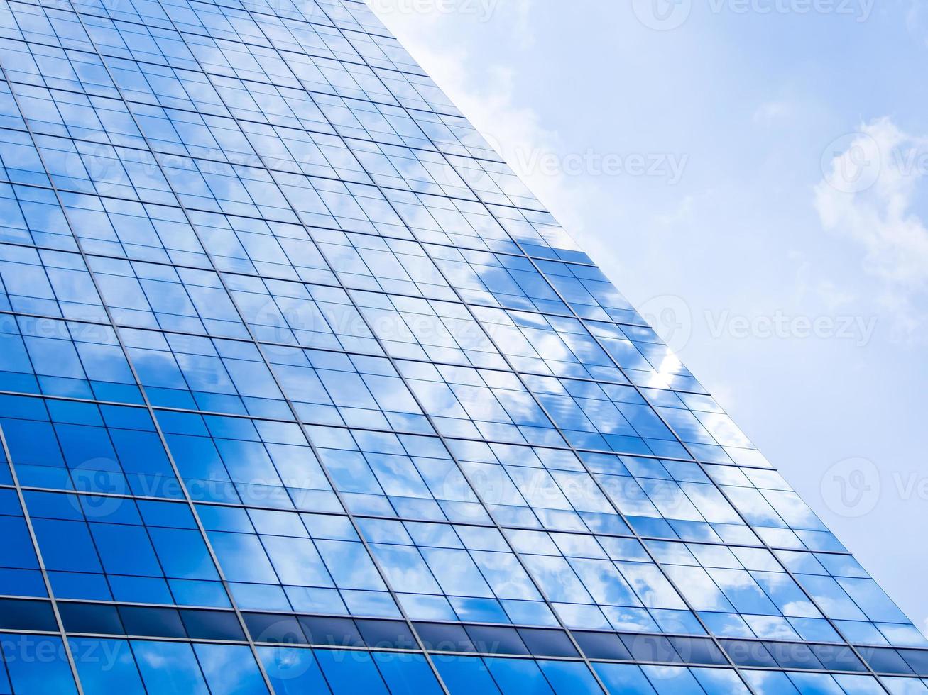 fundo azul de arranha-céus de vidro construção arranha-céus foto