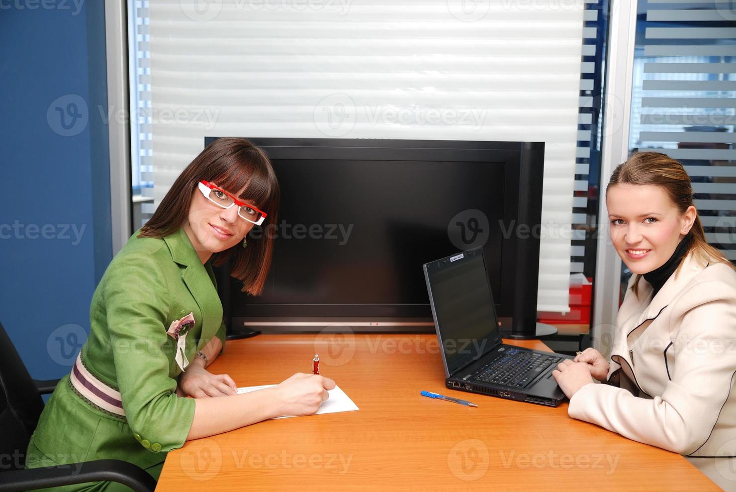 vista de reunião de negócios foto