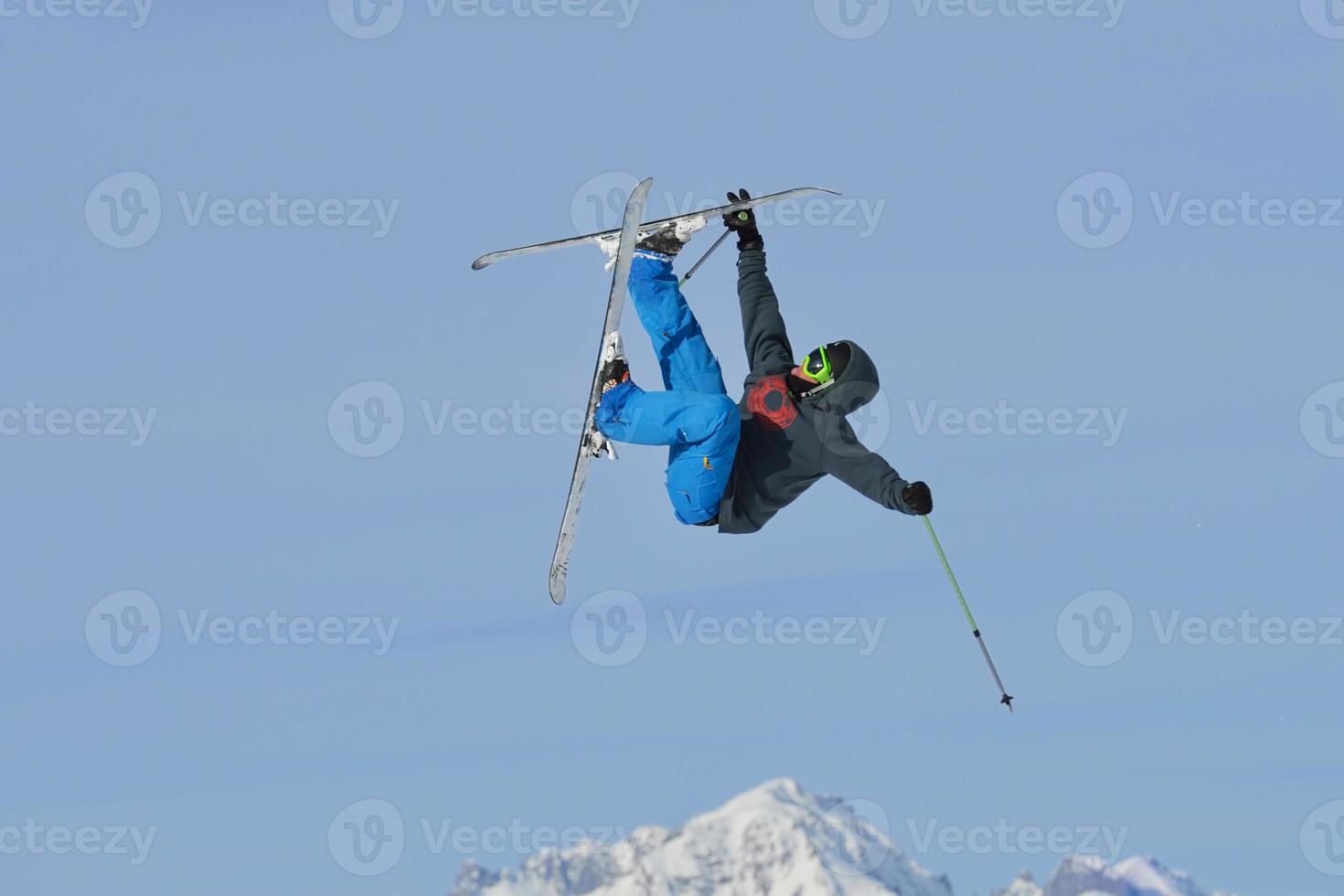 vista de salto de esqui foto
