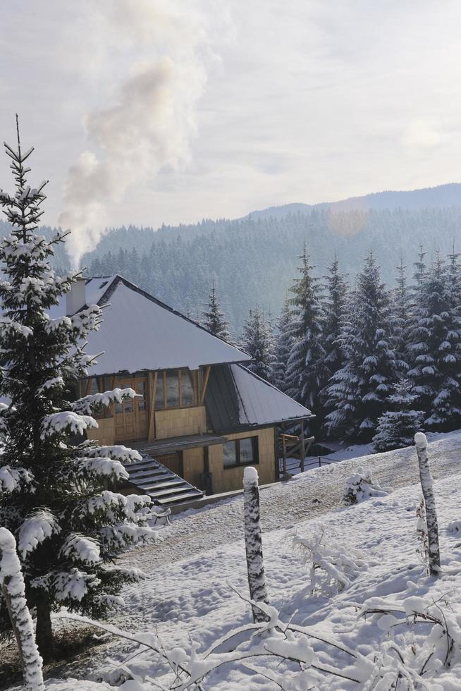 vista da casa de inverno foto