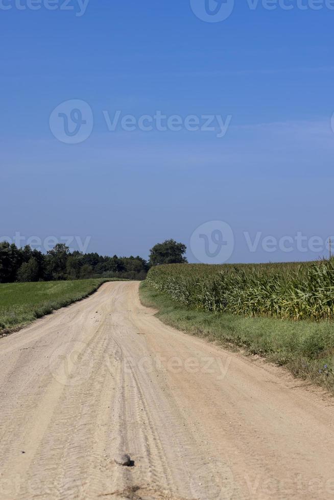 estrada rural para carros e transporte foto